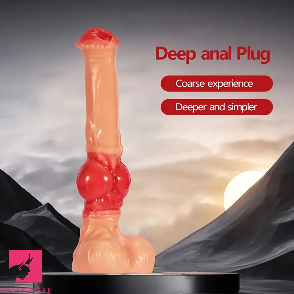 11.8in 13.3in 14.9in Big Long Knot Dog Cock Dildo For G-Point Sex