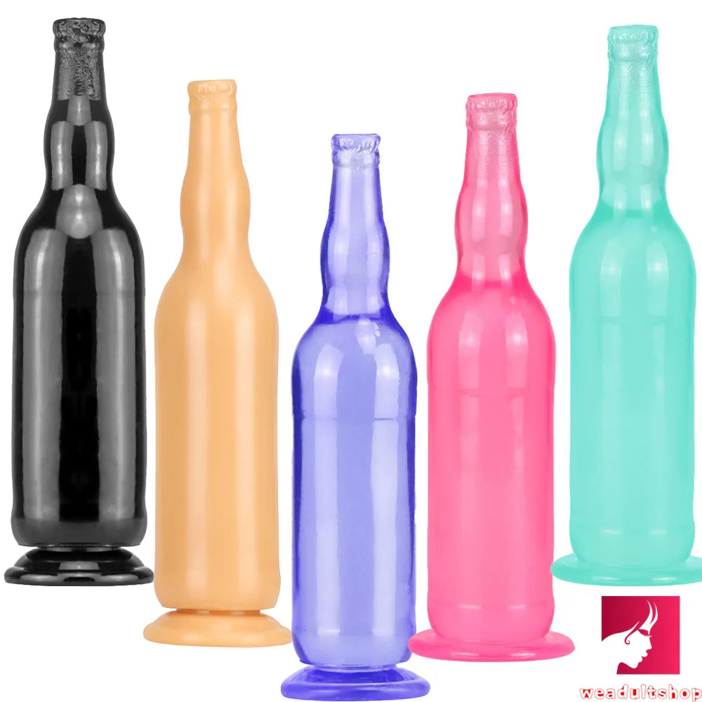 12in Beer Bottle Big Thick Transparent Penis Dildo Butt Plug