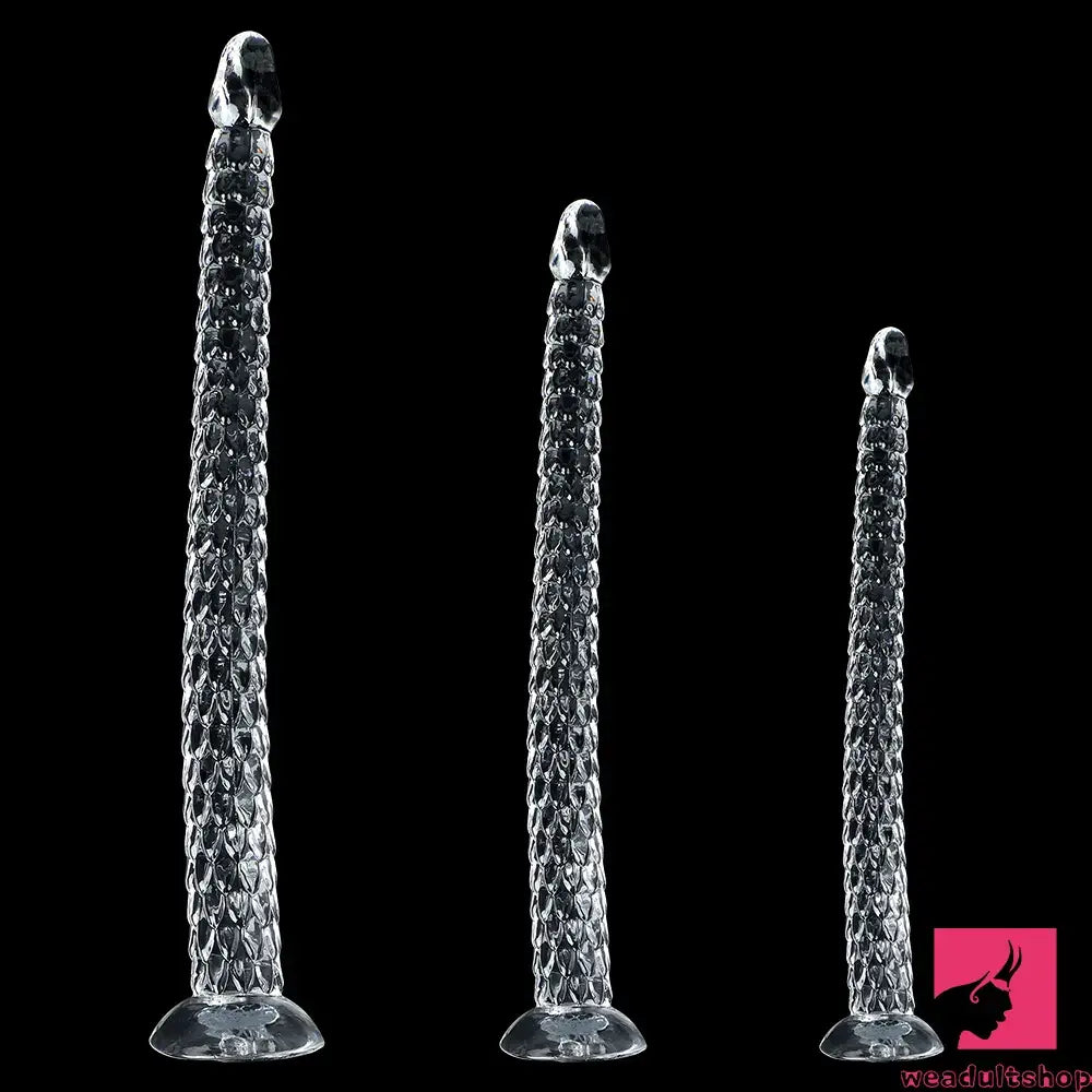 15.75in 19.69in 23.62in Huge Long Snake Scaly Clear Dildo Sex Toy