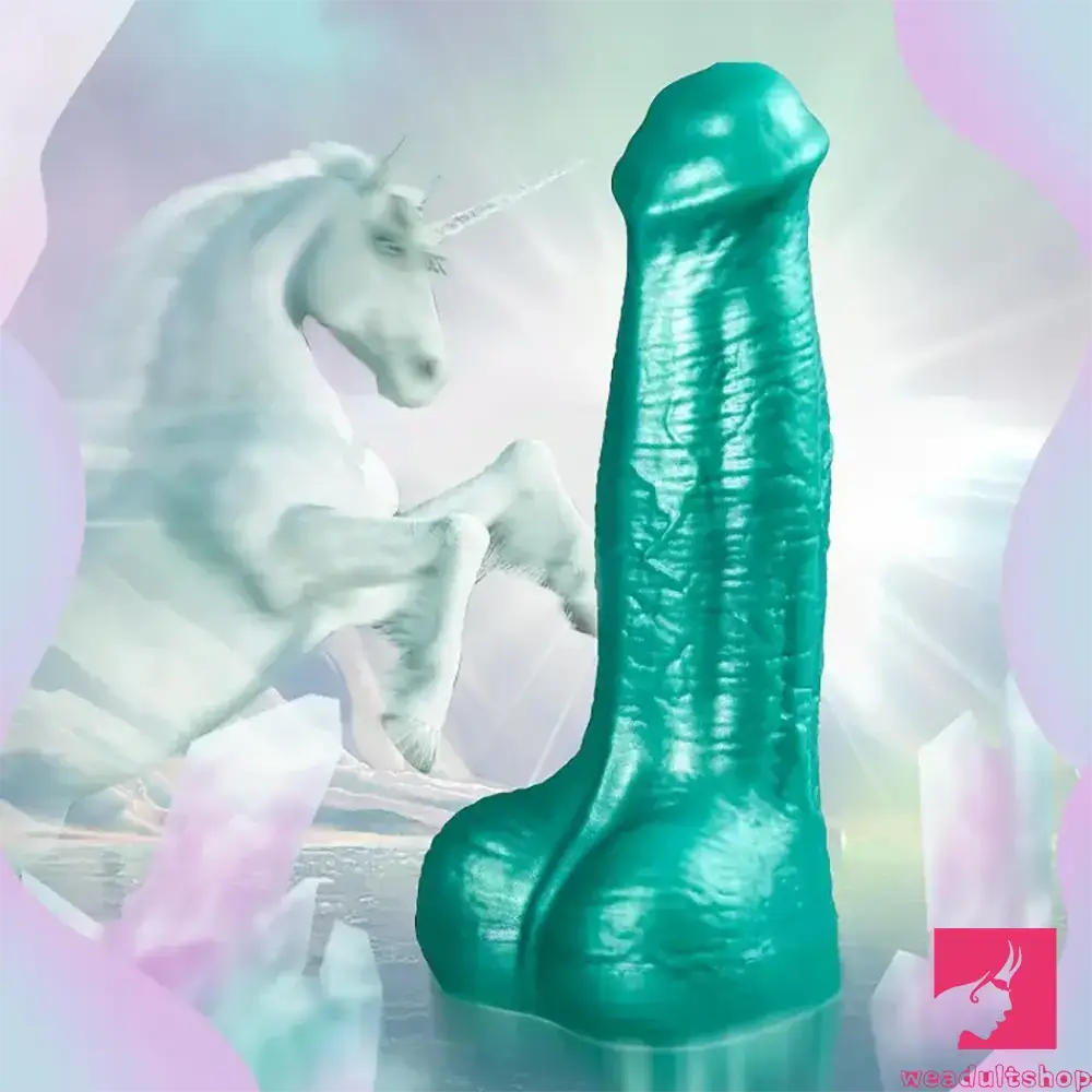 8.5in Soft Dual Density Silicone Animal Big Horse Cock Dildo For Orgasm