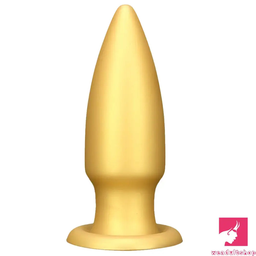 8.85in Premium Gold Soft Liquid Silicone Big Butt Plug Dildo Adult Toy