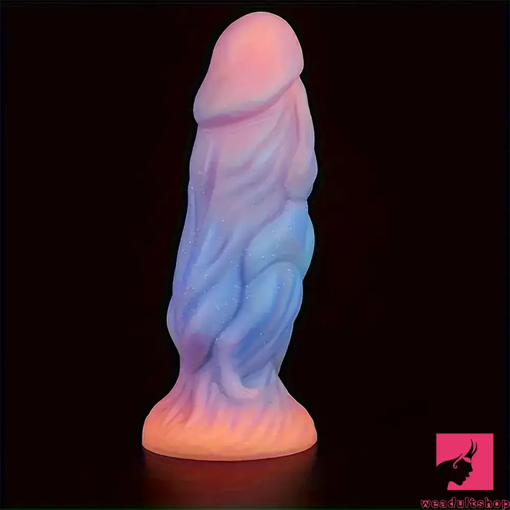 9.06in Fantasy Luminous Silicone Soft Big Dildo For Male Sex Toy