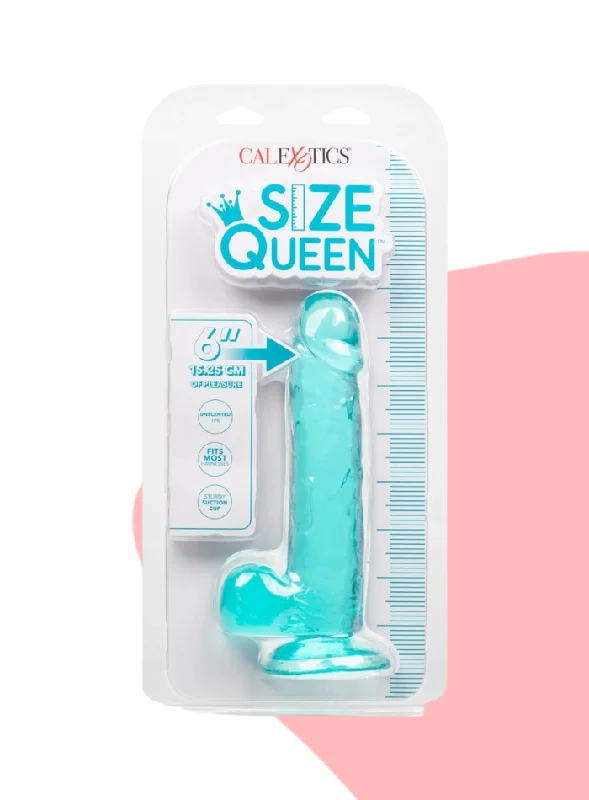 CaleXOtics SIZE QUEEN Flexible Dildo with Suction Cup and Balls