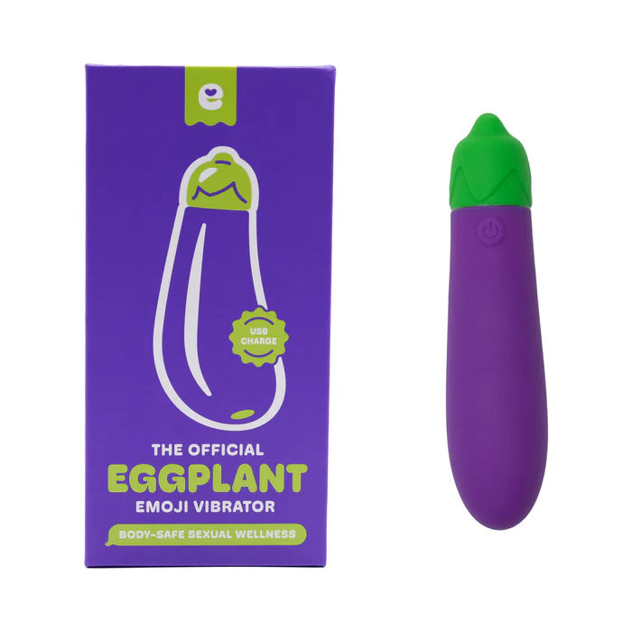 Emojibator Eggplant Vibrator - USB Rechargeable