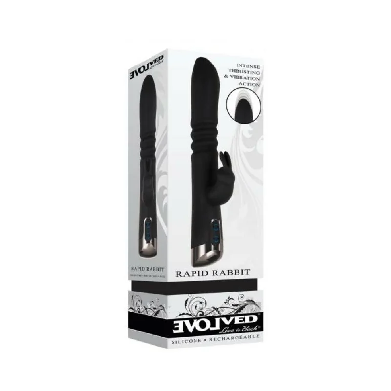 Evolved Rapid Rabbit Thrusting Dual Vibe - Black