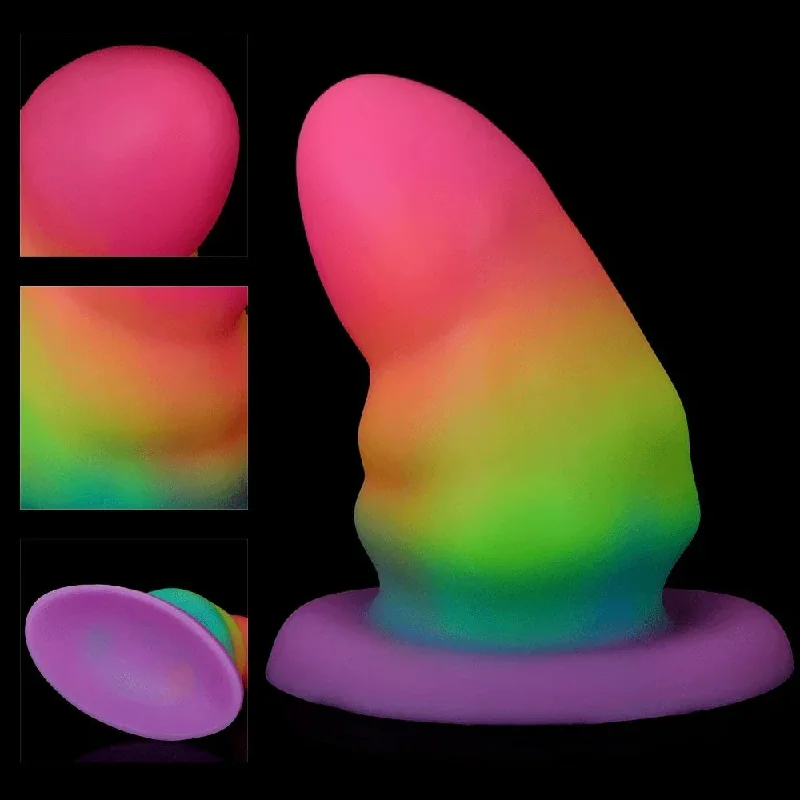 Fantasy Luminous Anal Dildo Butt Plug - Colorful Big Silicone Vaginal Anal Sex Toys