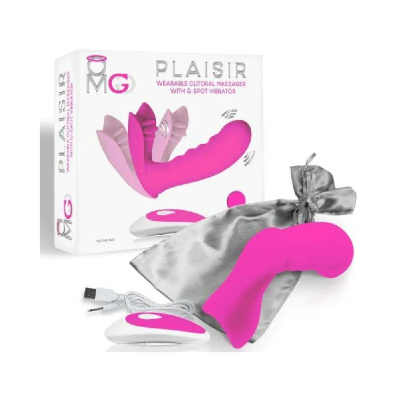 OMG Plaisir Wearable Clitoral Massager, G-Spot Vibrator Pink