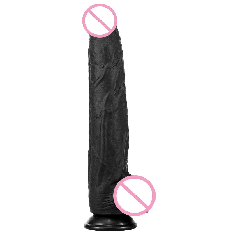 Realistic Black Anal Dildo Butt Plug - Lifelike Small Glan Silicone Dildos Women Sex Toy