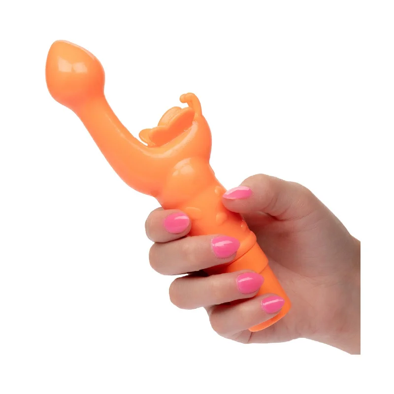 Rechargeable Butterfly Kiss Vibrating and Fluttering - Orange