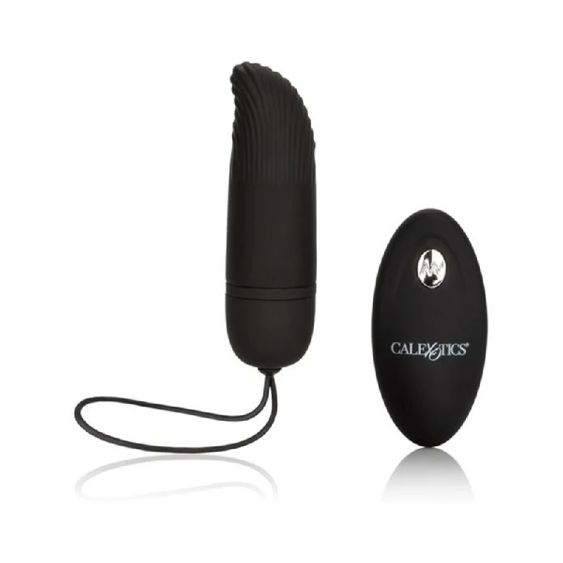 Silicone Remote Ridged G Vibrator Black