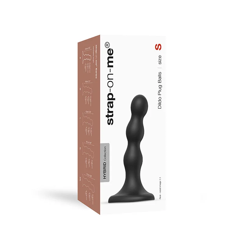 Strap -On-Me Dildo Plug Balls BlK S