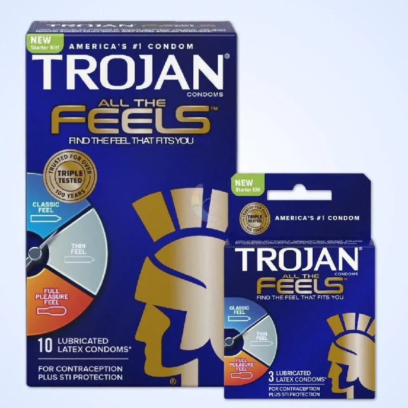 Trojan 'All The Feels' Condom Sampler (3 Types of Condoms)