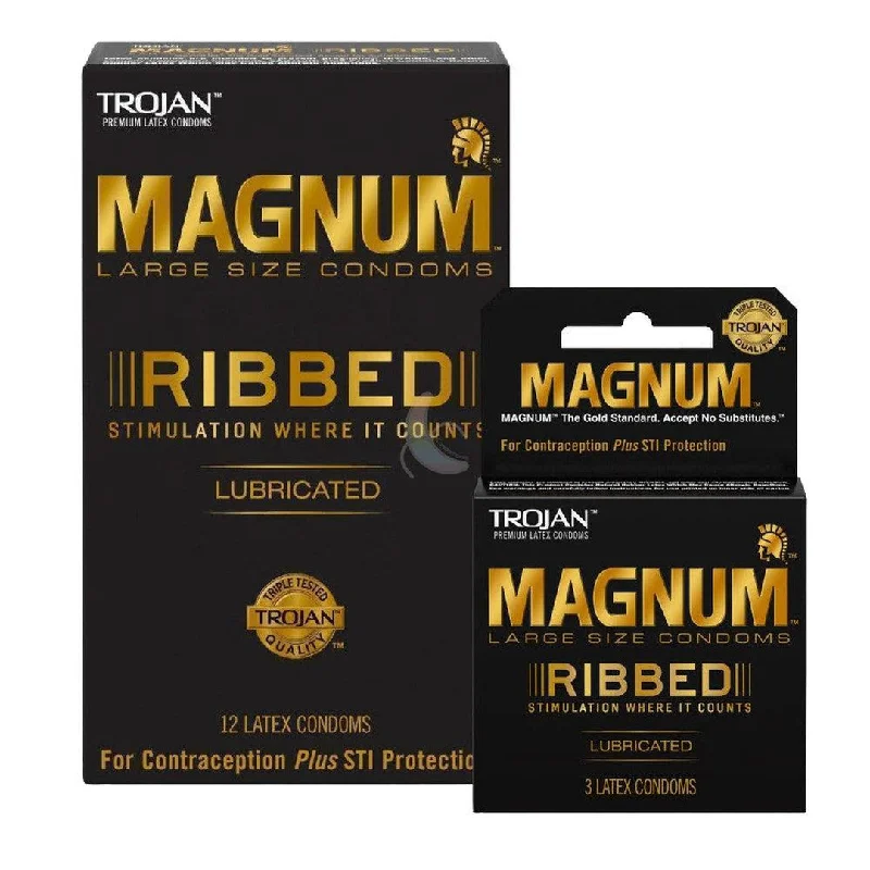 Trojan Magnum Ribbed Large Size Condoms