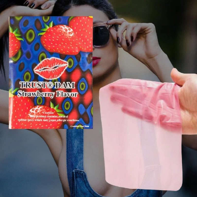 Trust Strawberry Flavored Dental Dams 🍓