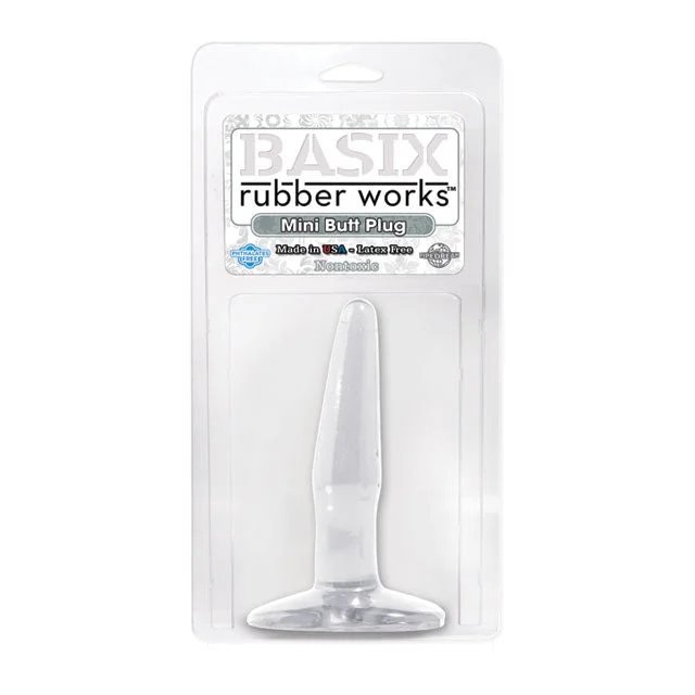 Basix Rubber Works - Mini Butt Plug Clear