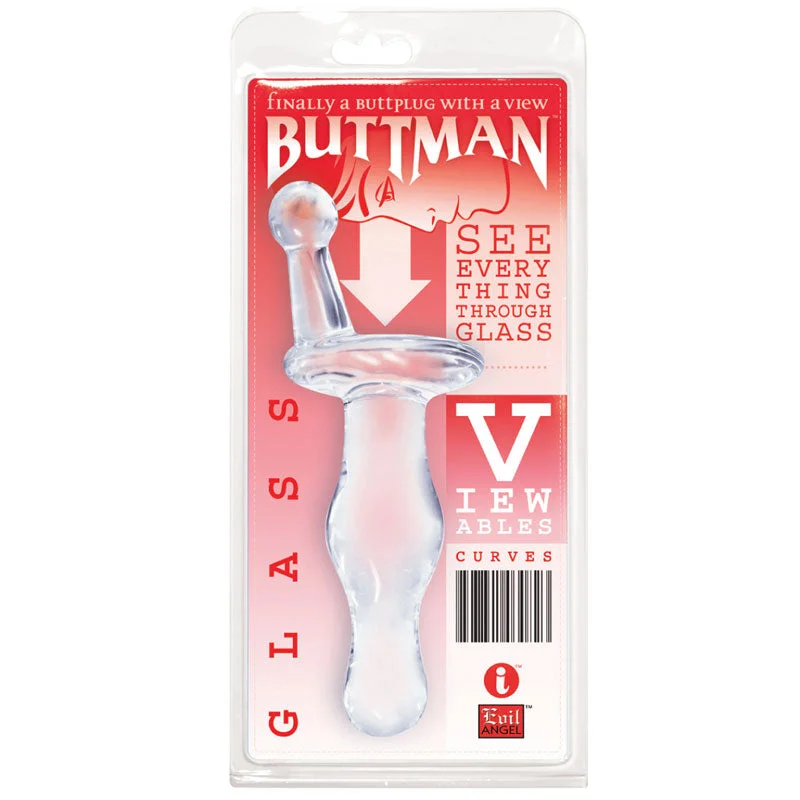 Buttman Viewable Glass Butt Plug Curve