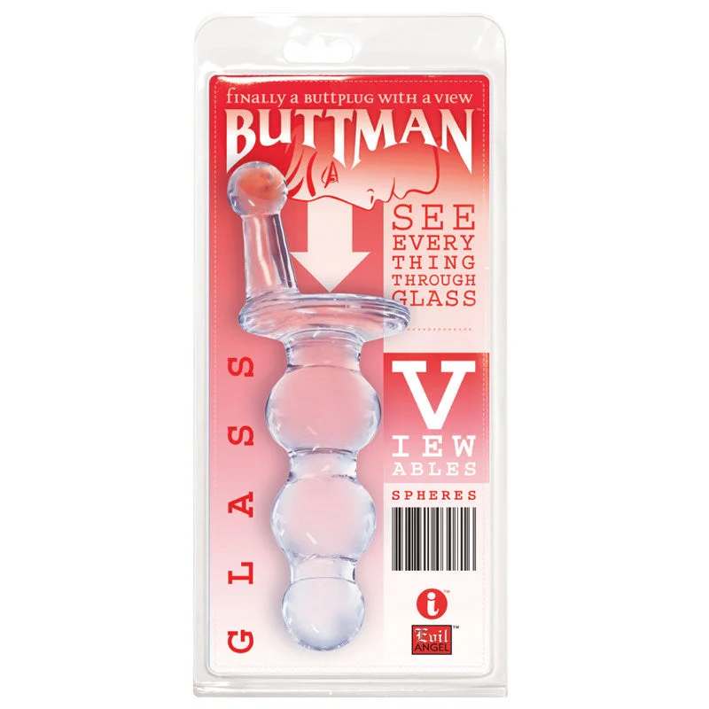 Buttman Viewable Glass Butt Plug Sphere