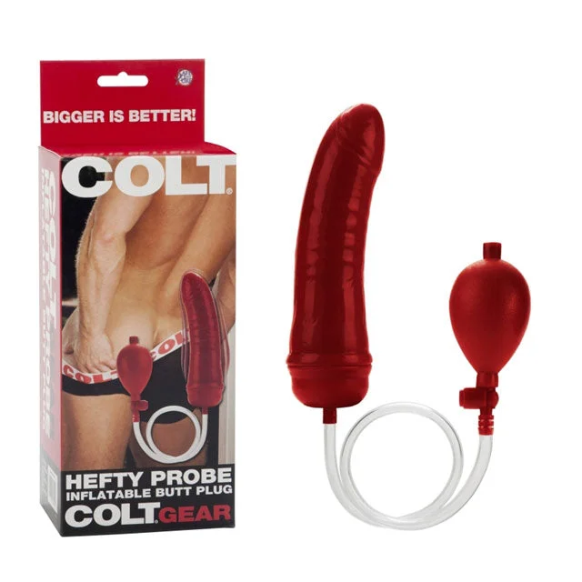 COLT Hefty Probe Inflatable Butt Plug - Red