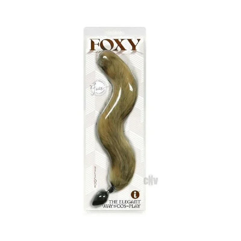 Foxy Fox Tail Silicone Butt Plug - Gold