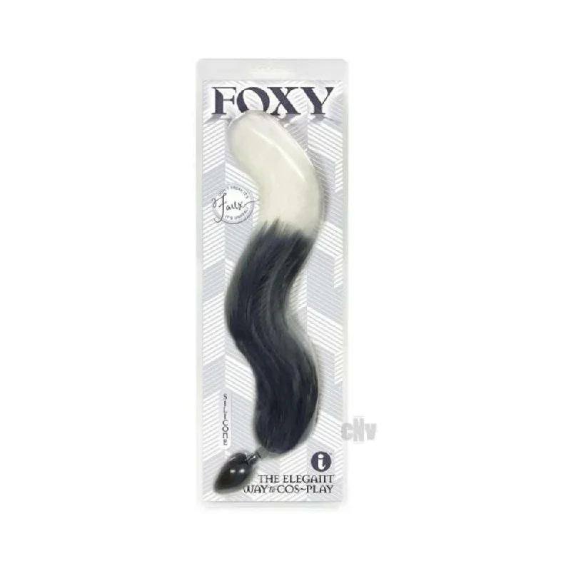 Foxy Fox Tail Silicone Butt Plug - Silver