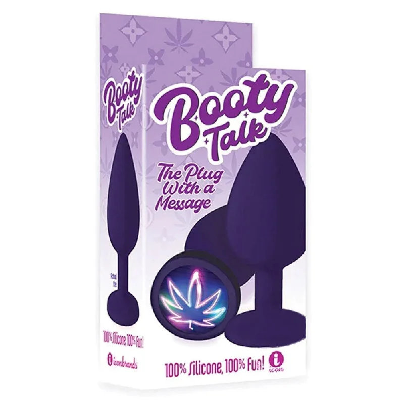 The 9's Booty Talk - Neon Leaf - Purple Butt Plug