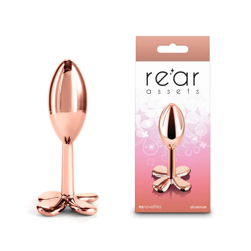 Rear Assets Clover Butt Plug - Rose Gold