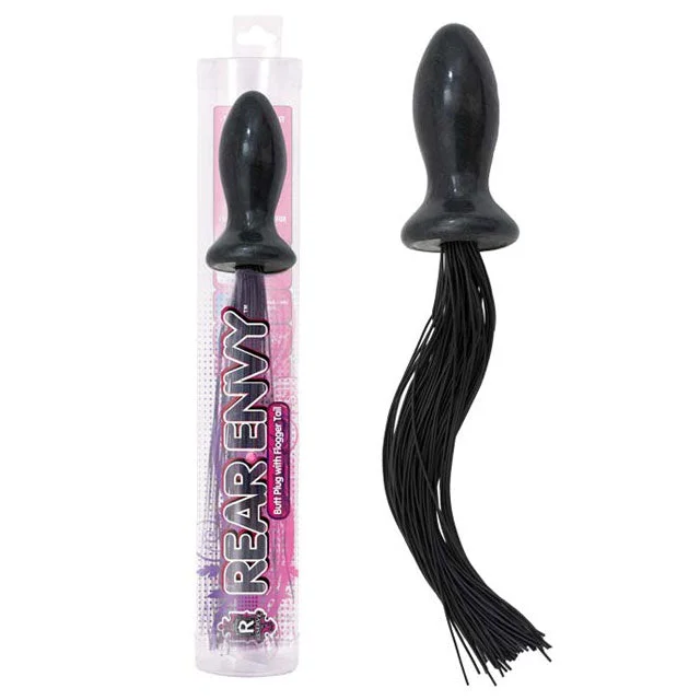 Rear Envy Butt Plug with Flogger (Black)