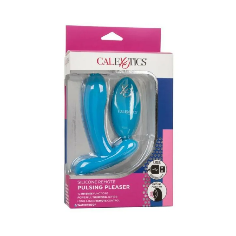 Silicone Remote Pulsing Pleaser Blue