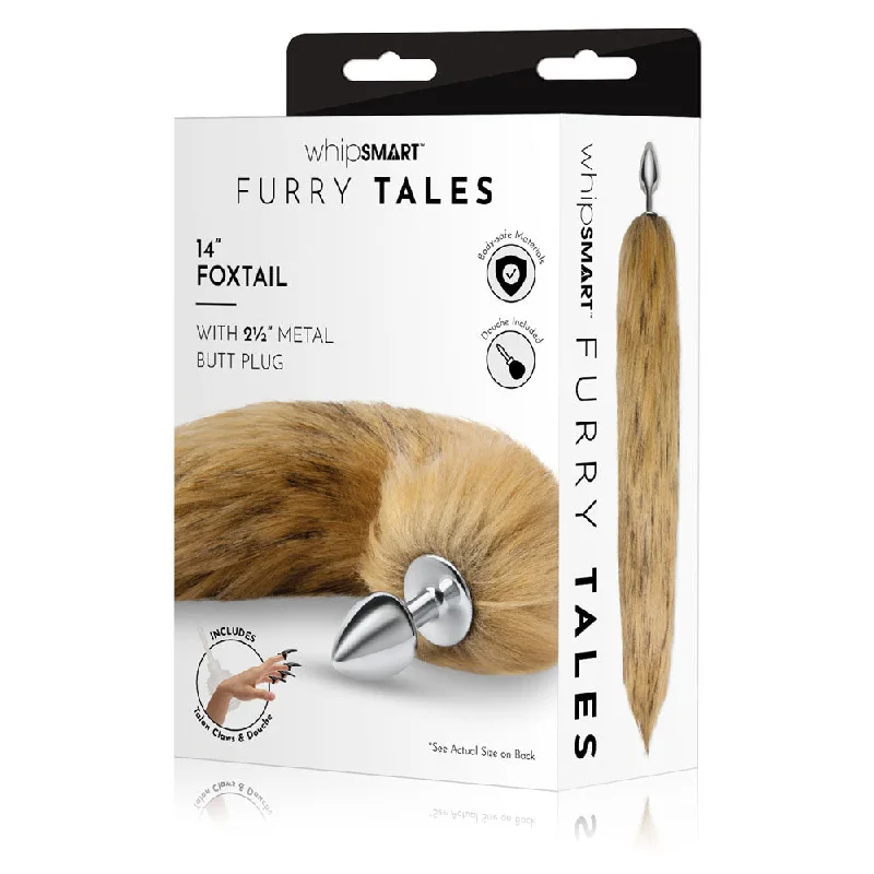 WhipSmart Furry Tales 14 Inch Brown Butt Plug Fox Tail