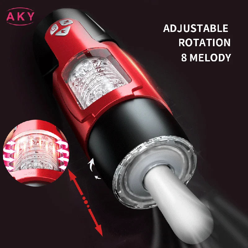 Dark Knight Automatic Telescopic Rotation Male Masturbation Cup