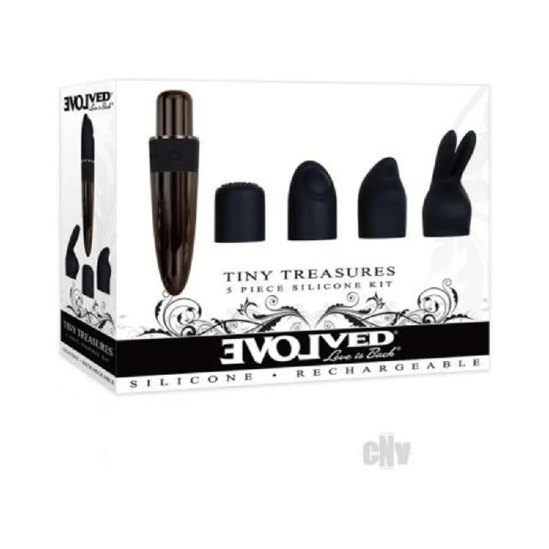 Evolved Tiny Treasures 5-piece Silicone Kit - Black