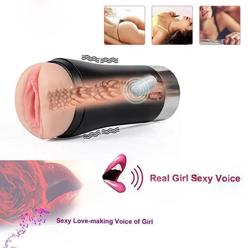 Hands Free Masturbator Sound Vibrating Male Sextoy