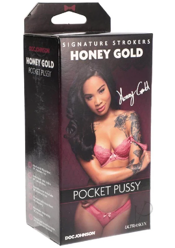 Experience Pure Passion with the Honey Gold Signature Stroker - Molded for Authentic Pleasure!