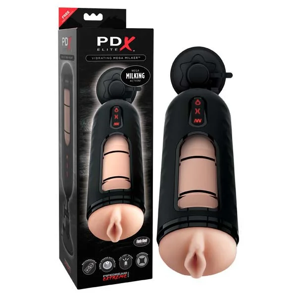 Pipedream Extreme Toyz Elite Vibrating Mega Milker-(rd525)