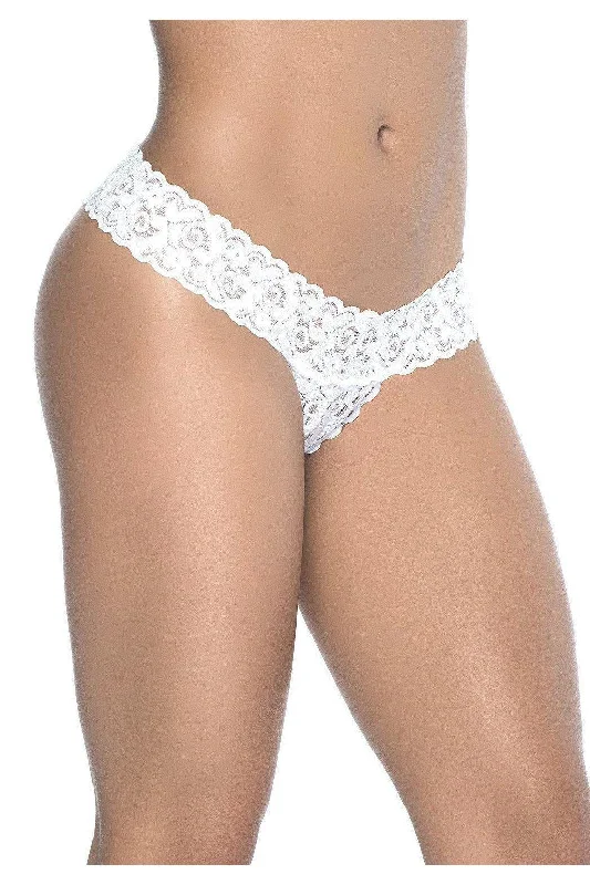 Crotchless Thong | White