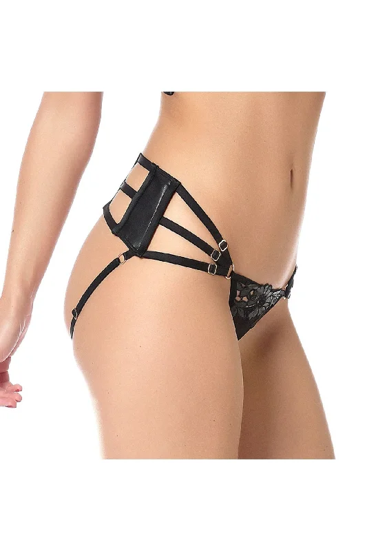 Nala Jockstrap | Black Mesh & Leatherette